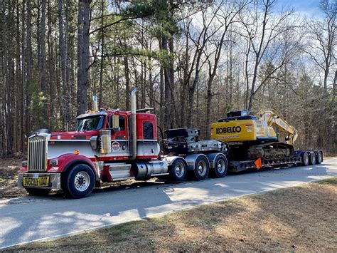 mini excavator hauling|machinery transport trucking heavy hauling.